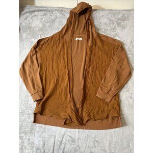 Women’s By Anthropologie Hooded Cardigan Burnt Orange Size Medium